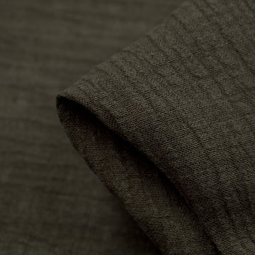 Dark Olive Crinkle Linen