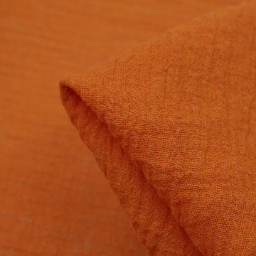 Burnt Orange Crinkle Linen