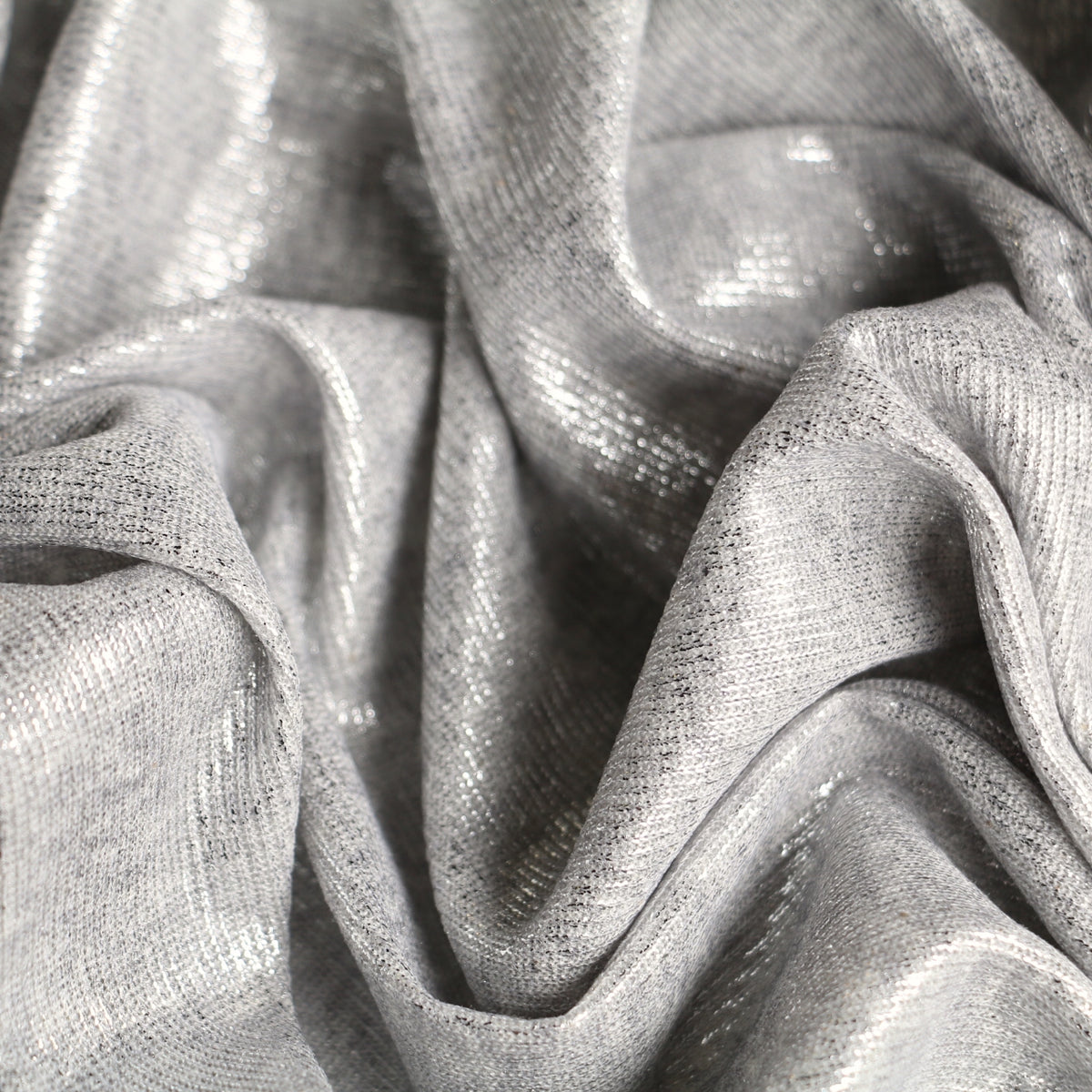 Silver Glitter Rib