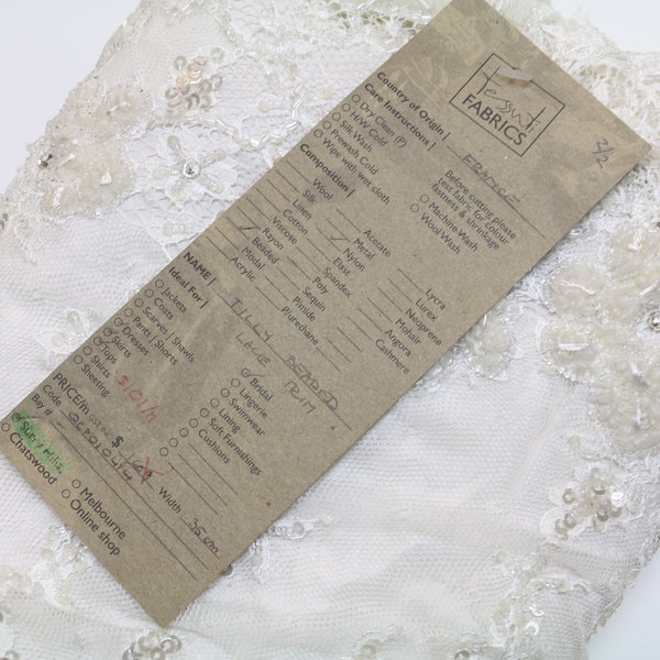 Tilly Beaded - Lace Trim - 35cm