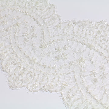 Lilly Beaded -  Lace Trim - 23cm