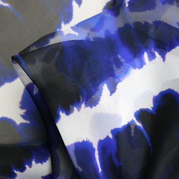 Indigo Skyline Silk Chiffon