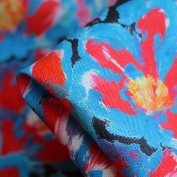 Fragrant Garden Washed Printed Linen