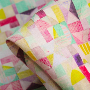 Cubic Pink Washed Linen