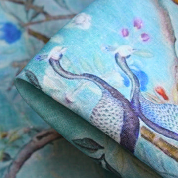 Love In The Garden Washed Printed Linen