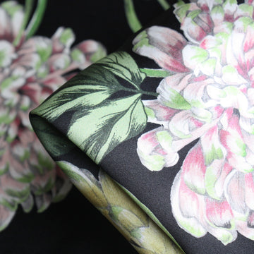 Chrysanthemum Onyx Silk Satin