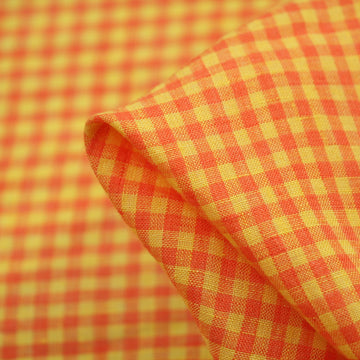 Daisy Check Washed Linen