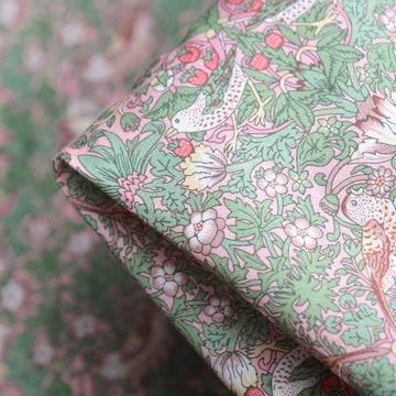Strawberry Thief Green - Liberty Organic Tana Lawn™