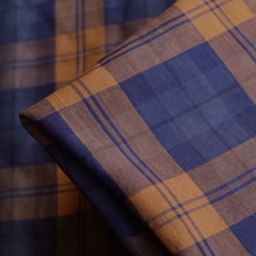 Butterscotch Check Voile