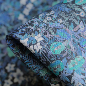 Faria Flowers Blue - Liberty Sycamore Linen