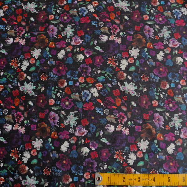 Floral Edit Black - Liberty Sycamore Linen