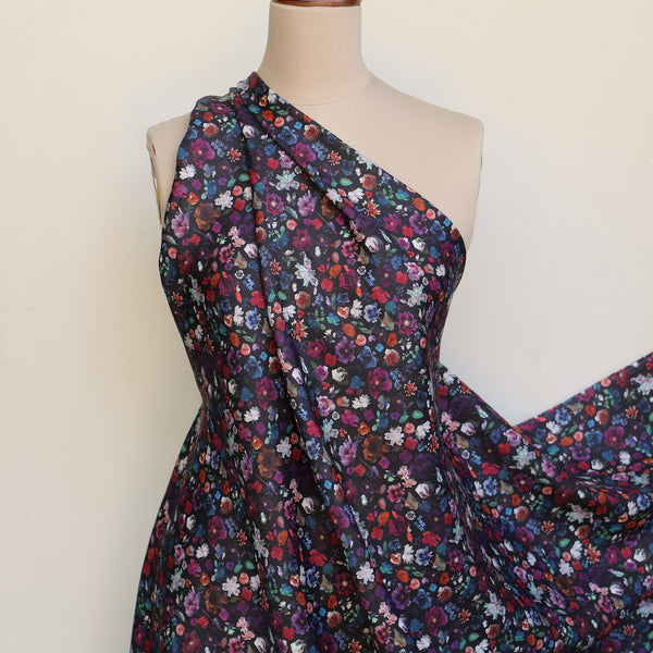 Floral Edit Black - Liberty Sycamore Linen