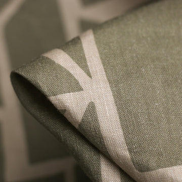 Sage Mosaic Printed Linen