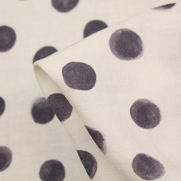 Spot Drop Washed Printed Linen