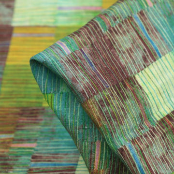 Marching Stripes Washed Printed Linen