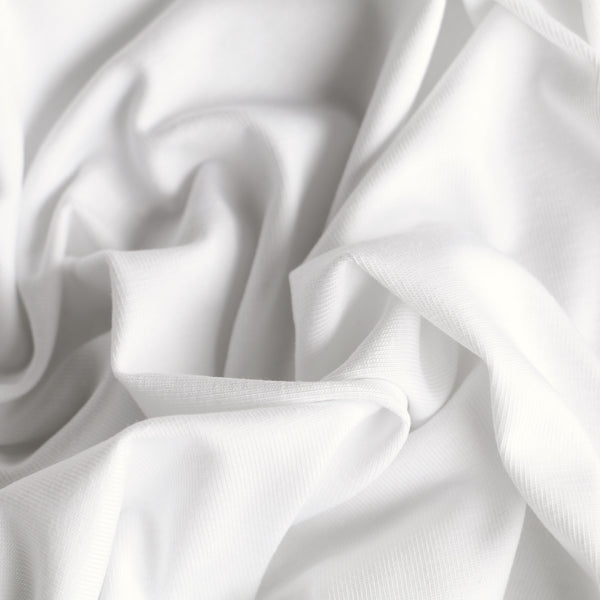 Middle White Stretch Cotton Jersey