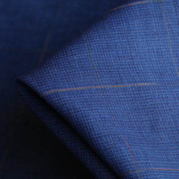Sapphire Grid Check Linen