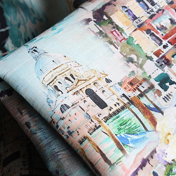 Remnant of Venetian Dream Printed Linen