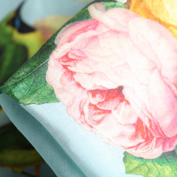 Paradiso Blue Printed Linen