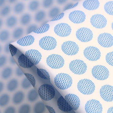 Orb Blue Cotton Shirting