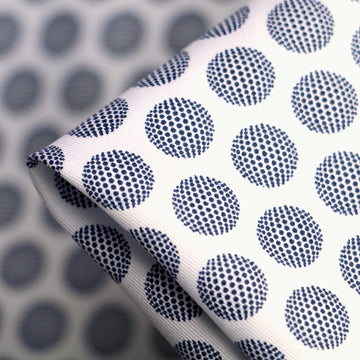 Orb Navy Cotton Shirting