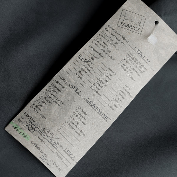 Still Graphite Poplin Shirting
