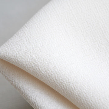 Cream Double Wool Crepe