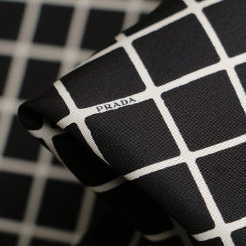 Miu Grid Black - Ottoman Taffeta