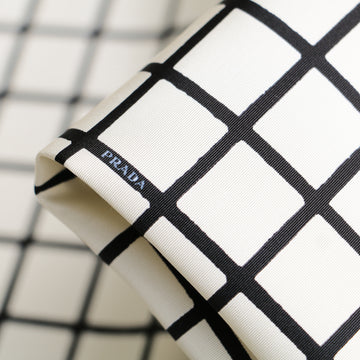 Miu Grid Ivory - Ottoman Taffeta