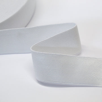 Knitted Non-Roll Elastic (38mm) - White