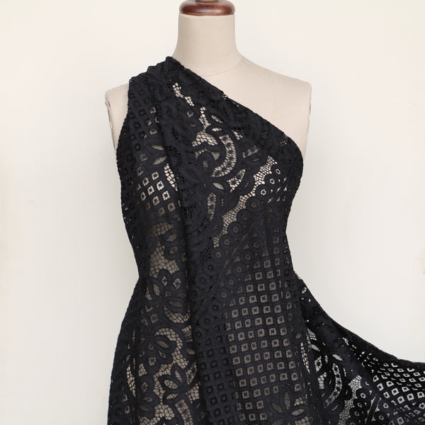 Leah's Lace Ebony - Panel Lace