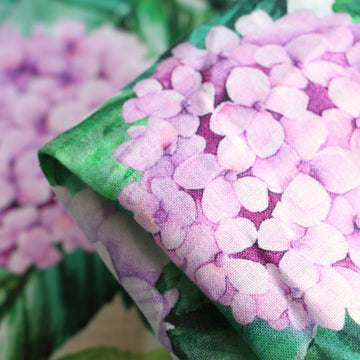 Sweet Hydrangea Printed Linen