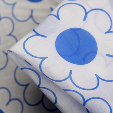 Blue Button Bloom Voile