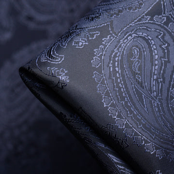 Lin Paisley Navy - Fancy Lining (147cm wide)