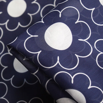 White Button Bloom Voile