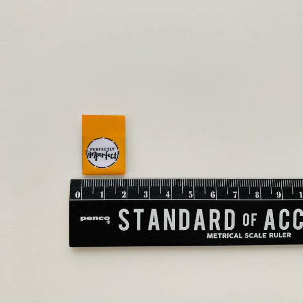 "PERFECTLY IMPERFECT" - woven sewing labels 8 Pack