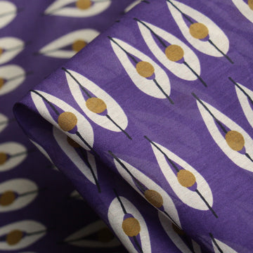 Rain Pods On Purple Voile