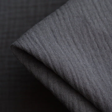 Tumbled Charcoal Double Gauze