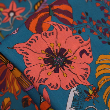 Fantasy Land Aqua - Liberty Tana Lawn