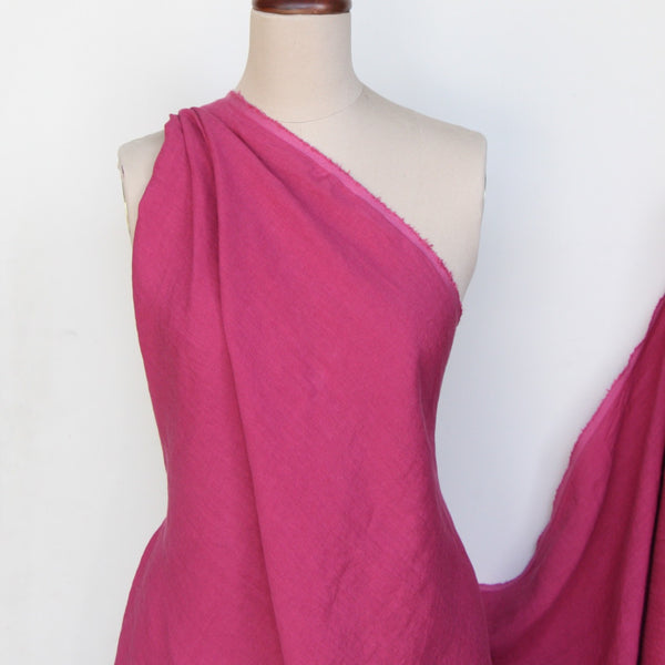 Linford Magenta Washed Linen