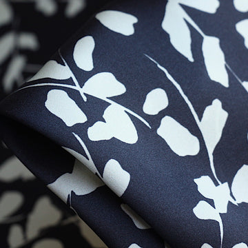 Silver Leaf - Silk Satin