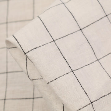 Grid White Linen