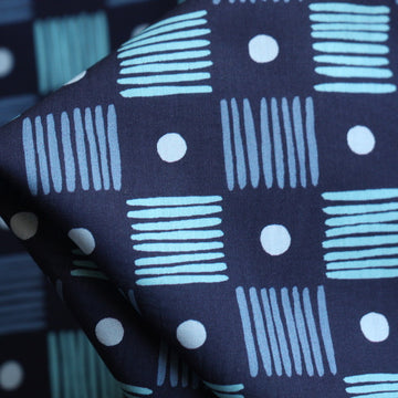 Dotty Check Navy - Liberty Tana Lawn™