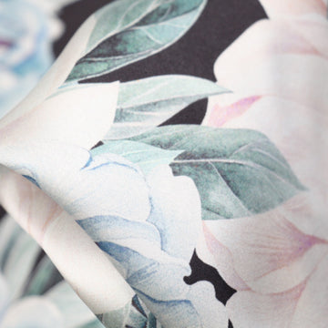 Ellie's Garden Teal Silk Satin