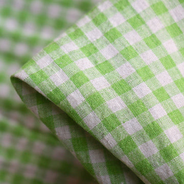 Abby Check Apple Washed Linen