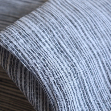 Denim Stripe Washed Linen Gauze