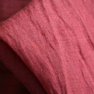 City Red Washed Linen Gauze