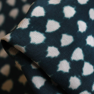 Ink Spot Dark Teal Silk Crepe De Chine