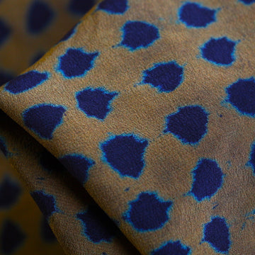 Copper Ink Spot Silk Crepe De Chine