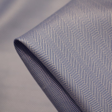 Blue Herringbone Shirting